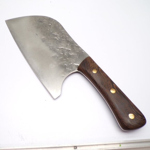 Meat Cleaver Hammered Steel - Picture 1 of 2
